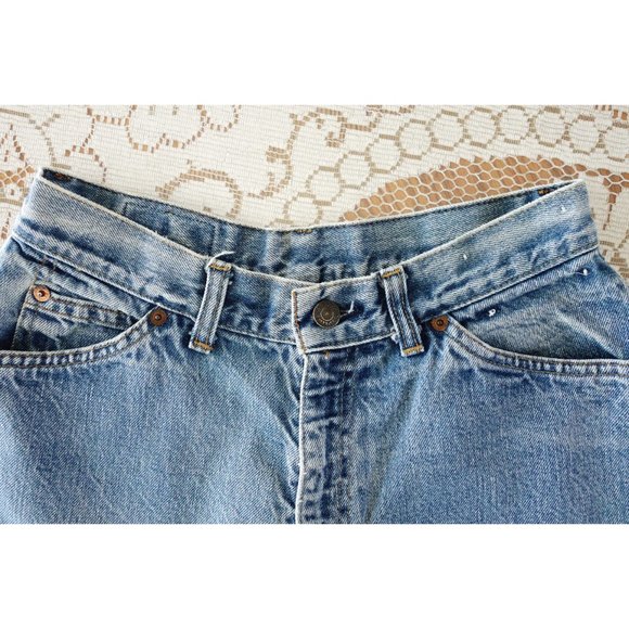 Vtg 70s Levi's Orange Tab Lighter Blue Stonewash High Waist Wide Leg Jeans 13 29 - Picture 3 of 4